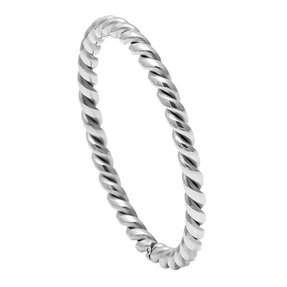 2mm Twisted Titanium Ring - Unplated Minimalist Band
