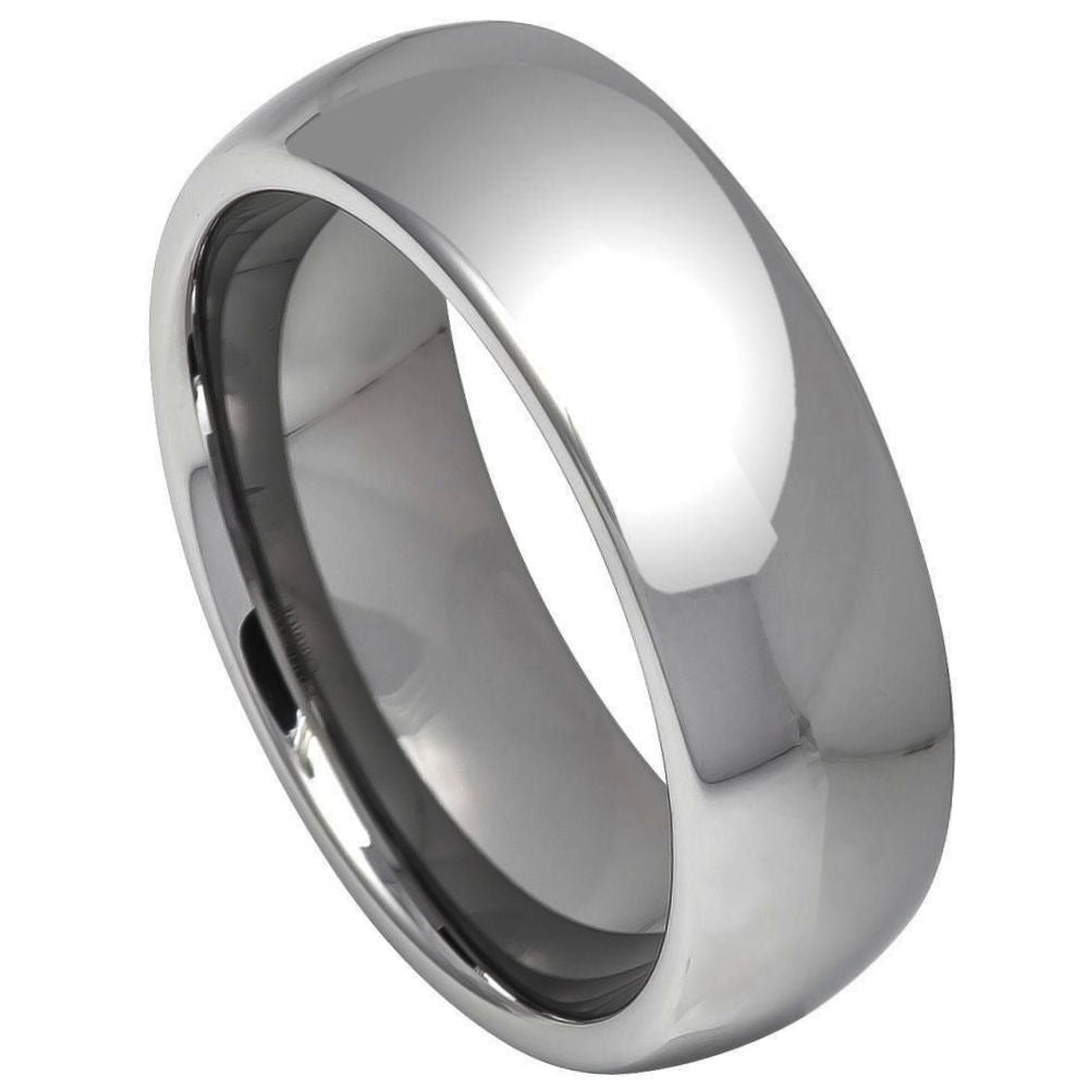 7mm High Polished Classic Domed Tungsten Ring