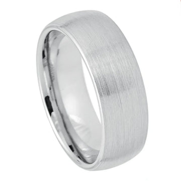 8mm Platinum-Plated White Tungsten Ring