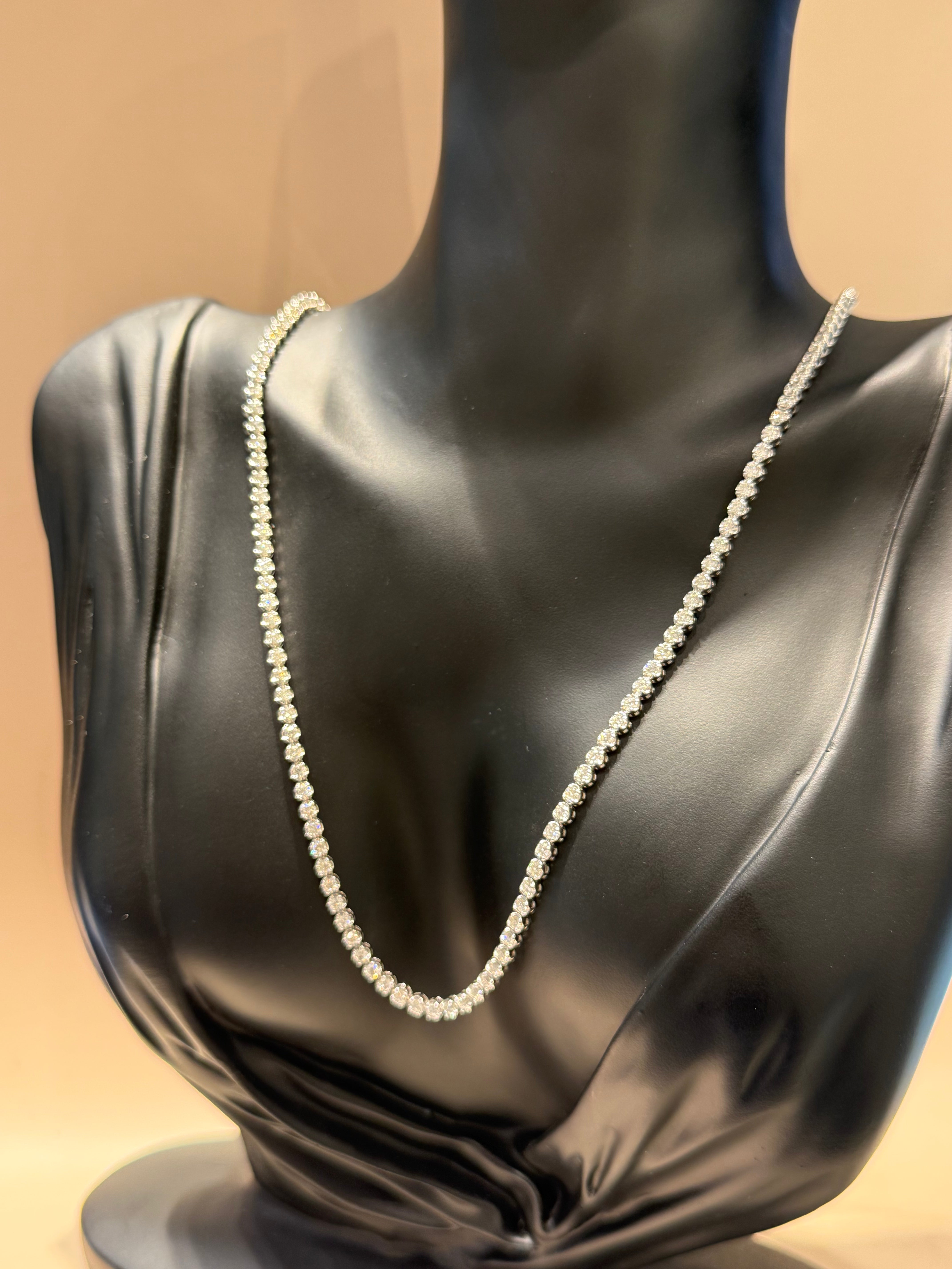14K DIAMOND TENNIS NECKLACE