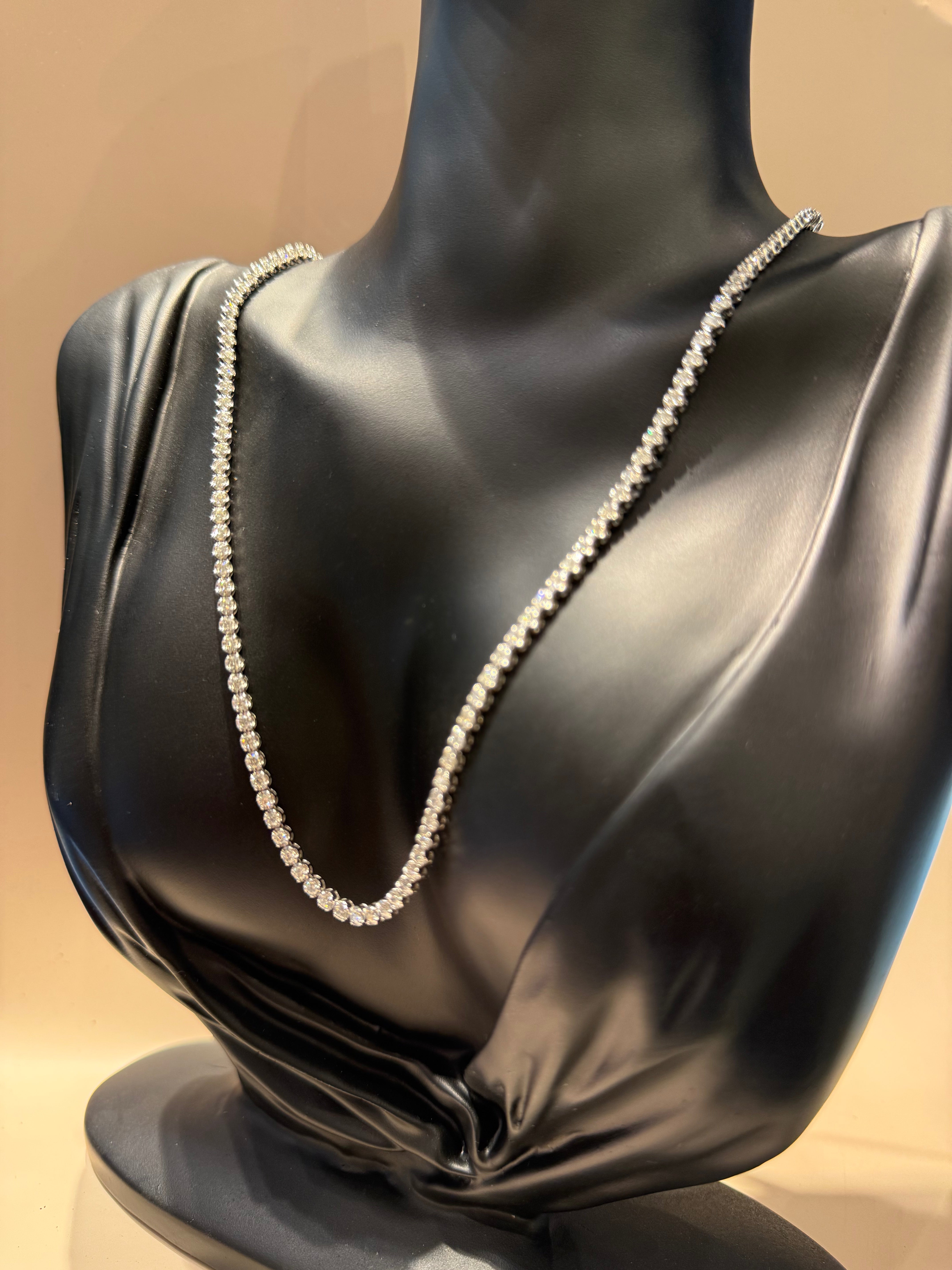 14K DIAMOND TENNIS NECKLACE