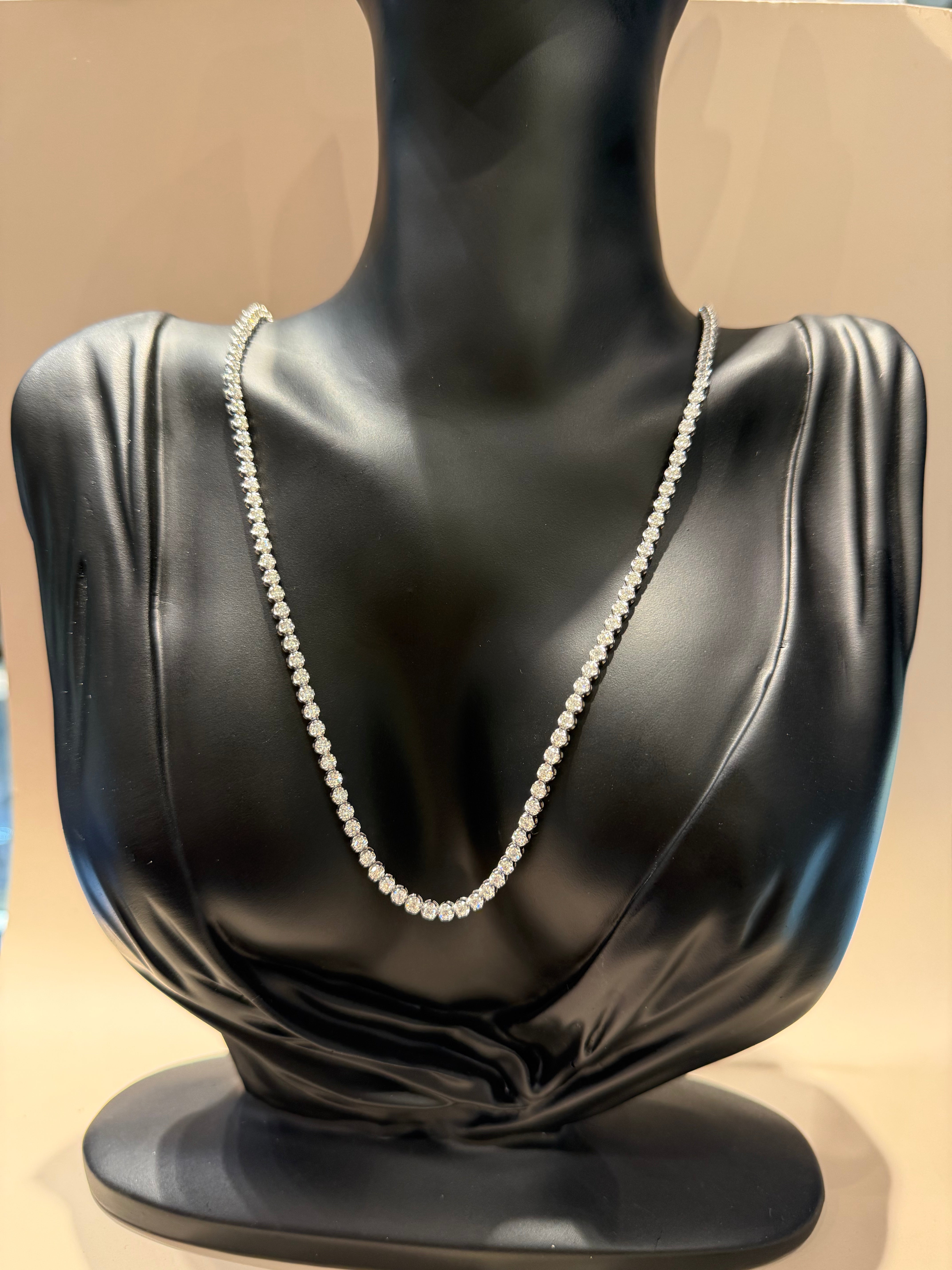 14K DIAMOND TENNIS NECKLACE