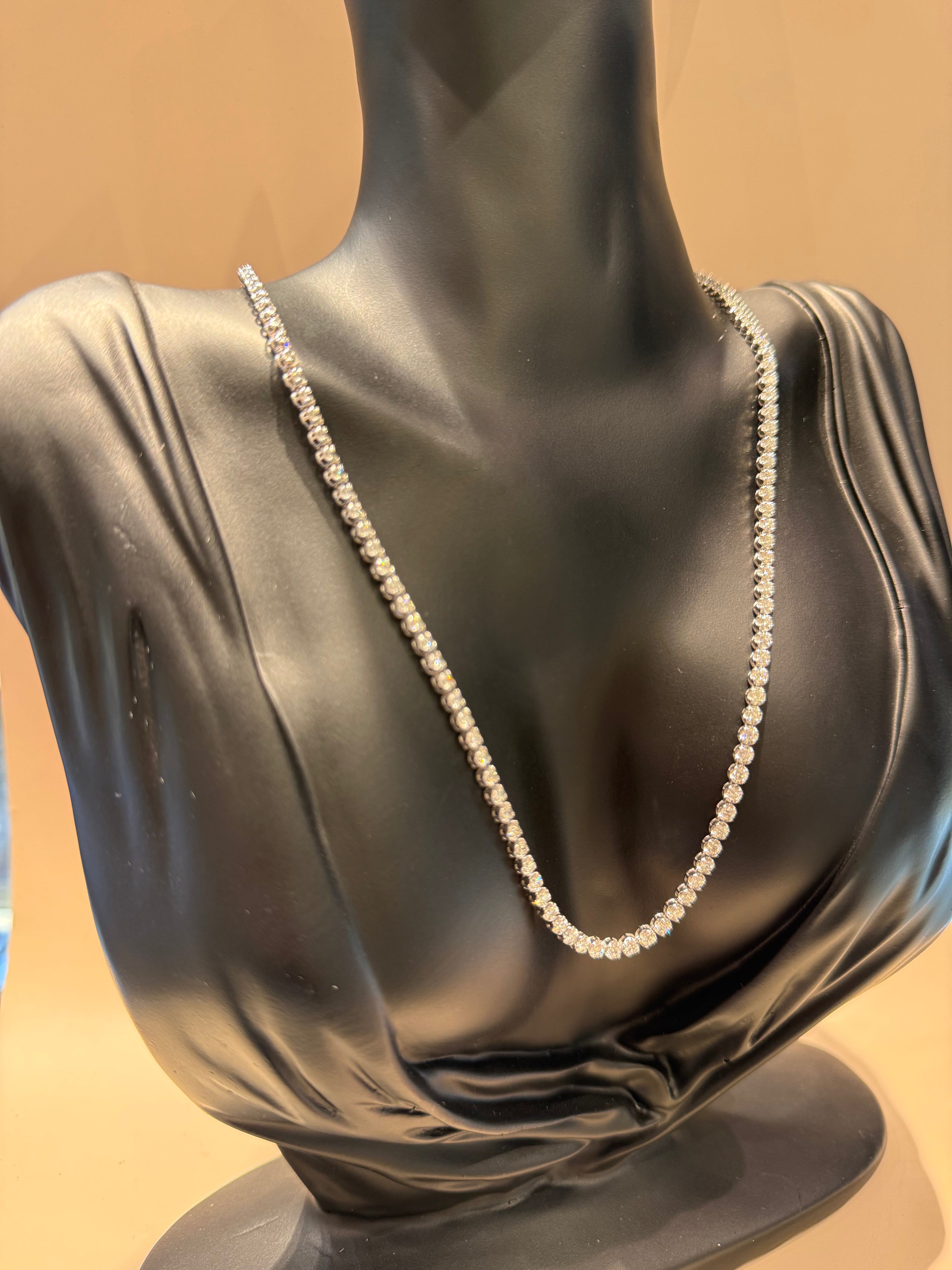 14K DIAMOND TENNIS NECKLACE