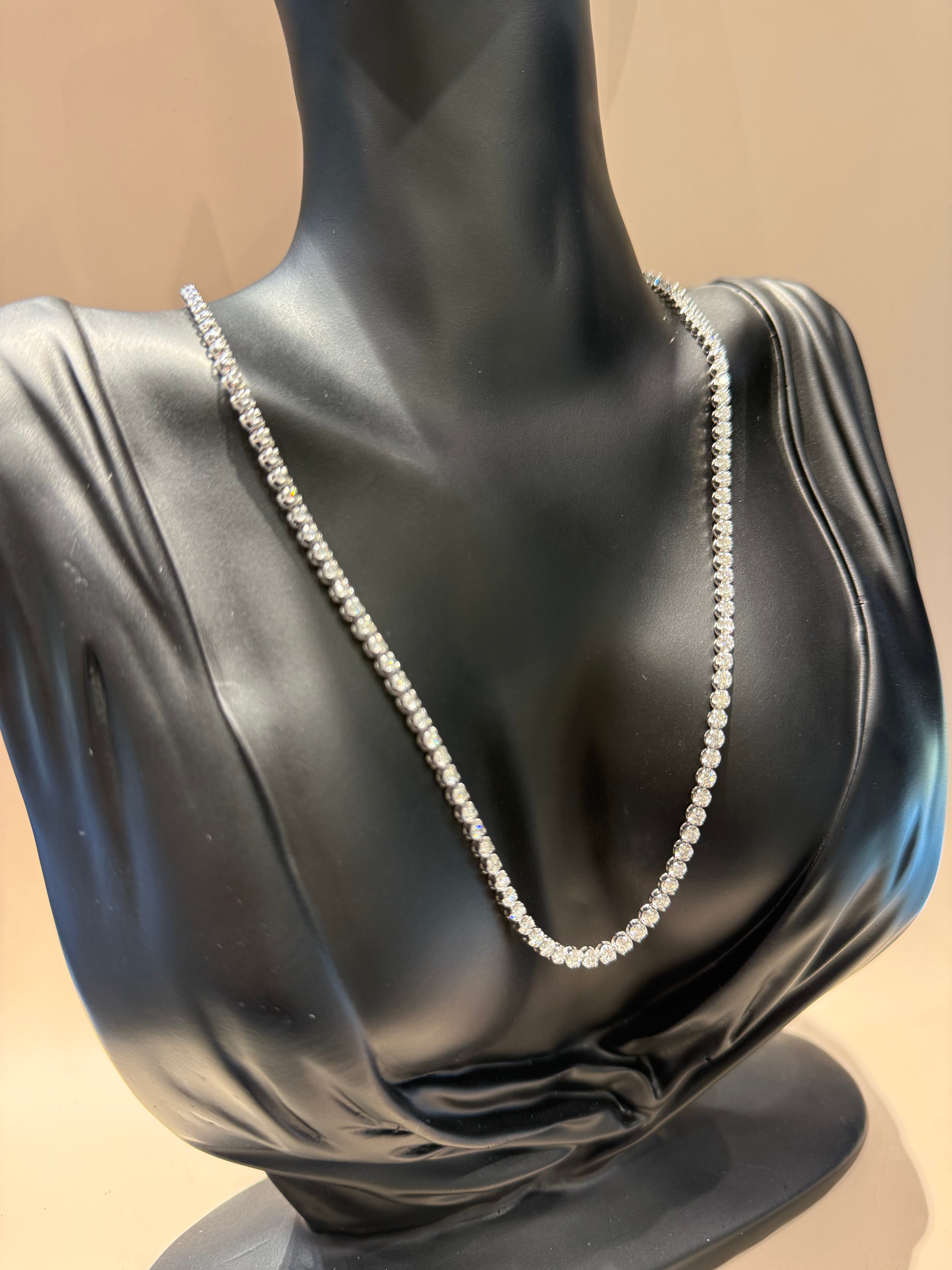 14K DIAMOND TENNIS NECKLACE