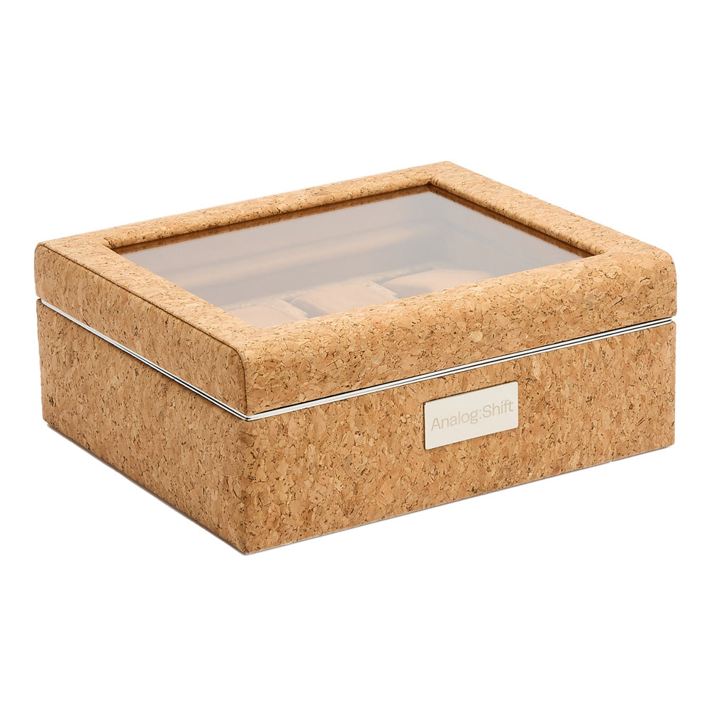 WOLF 1834 x Analog:Shift 1976 Collection 8-Piece Watch Box - Cork & Steel