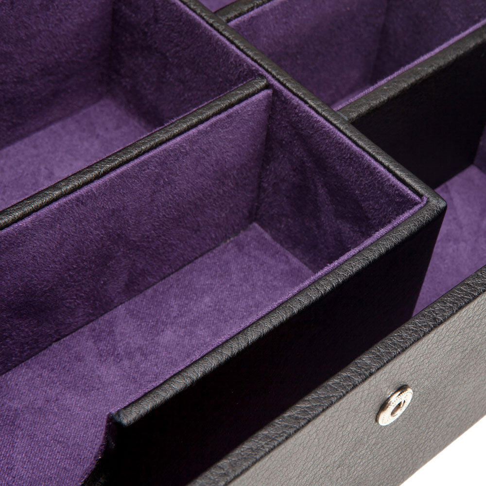 WOLF 1834 Blake Shoe Shine Kit – Black/Purple Top-Grain Leather Travel Case - Image 5