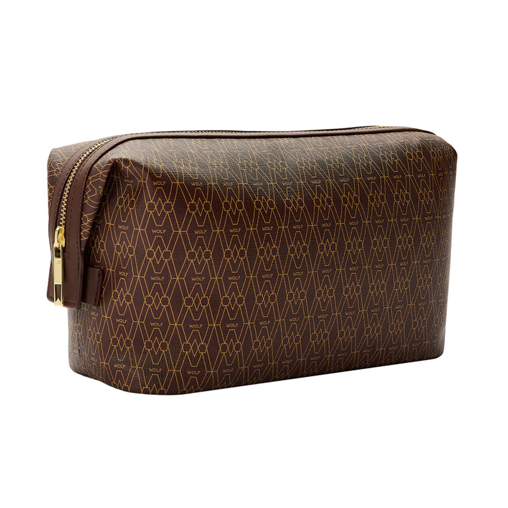 WOLF 1834 Signature Washbag – Brown (Vegan, Recycled Materials) - Image 2