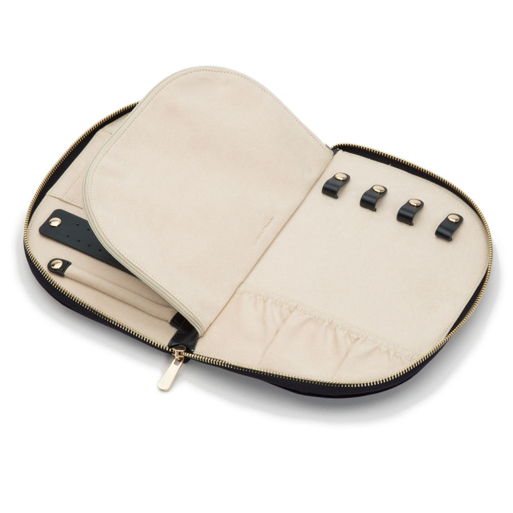 WOLF 1834 Zoe Portfolio – Indigo Velvet Jewelry Travel Case with LusterLoc™ Anti-Tarnish Lining - Image 4