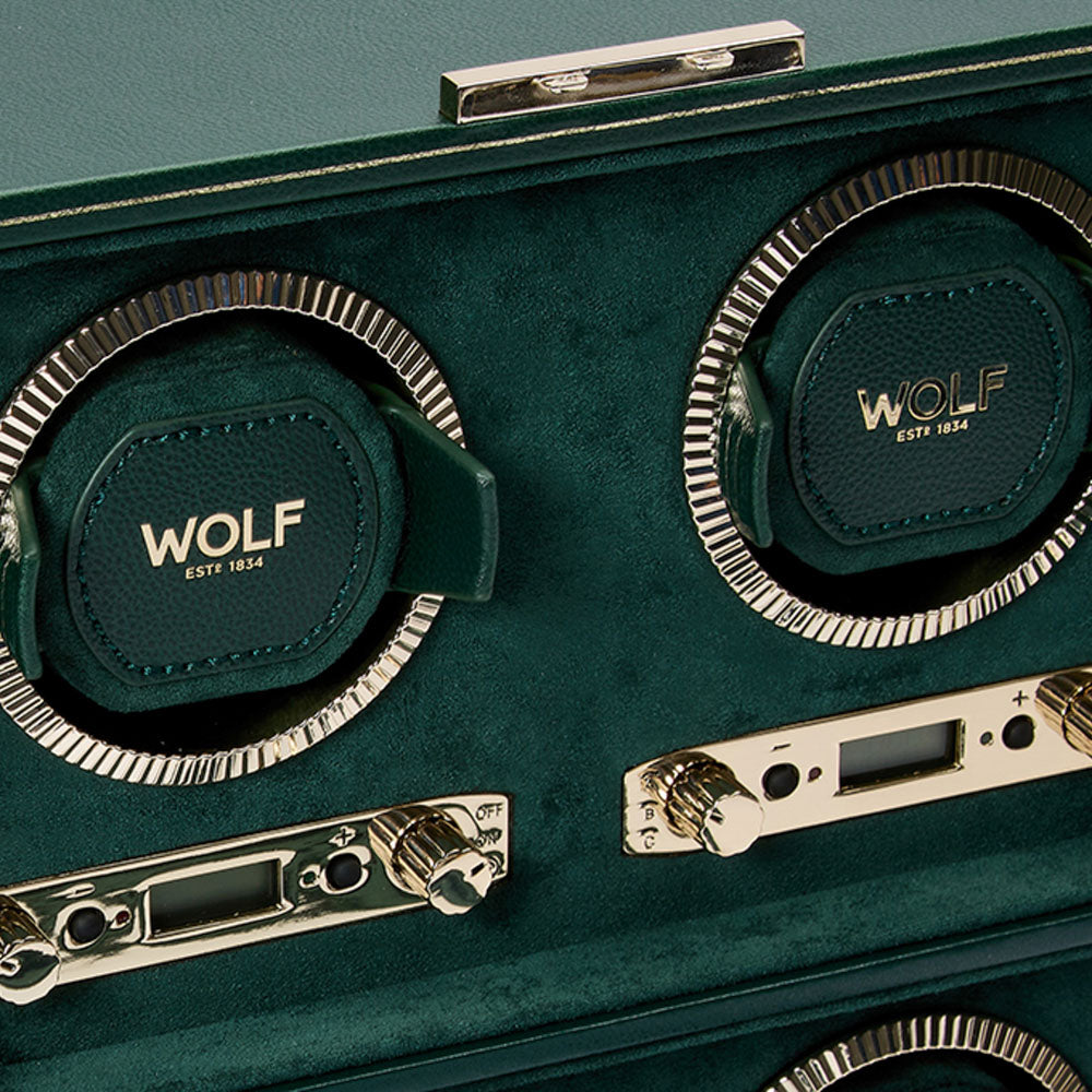 WOLF 1834 British Racing 4 Piece Watch Winder - Green - Image 5