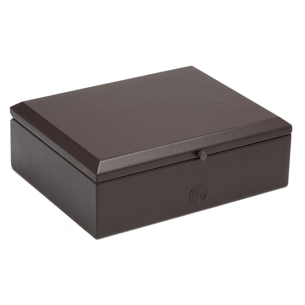 WOLF 1834 WM Brown Shoe Shine Case – Brown Leather with Negroni Tweed Lining - Image 2