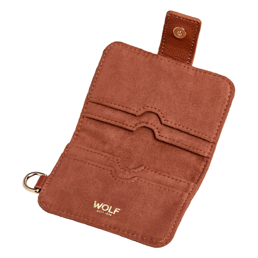 WOLF 1834 Mimi Swirl Card Case with Detachable Wristlet - Nutshell Brown - Image 4