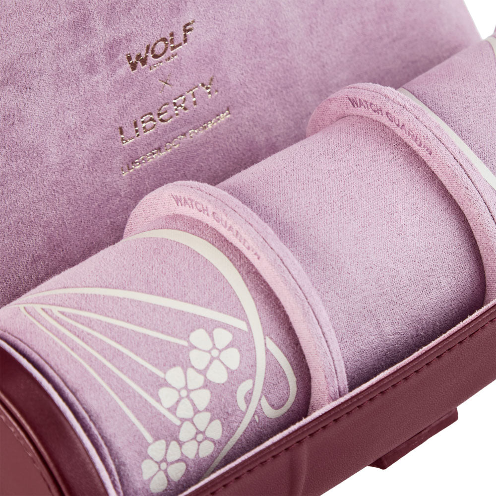 WOLF 1834 X Liberty London Triple Watch Roll – Burgundy - Image 6