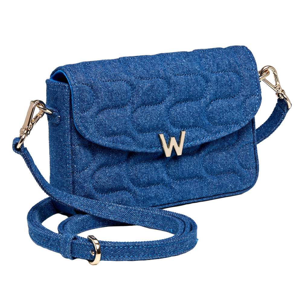 WOLF 1834 Mimi Swirl Cross Body Bag with Scarf – Denim - Image 2