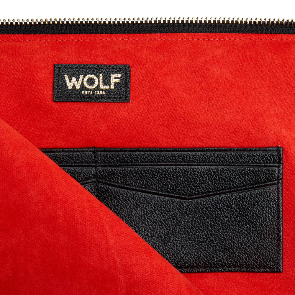 WOLF 1834 Mimi Laptop Sleeve 13" with Handle – Black - Image 4