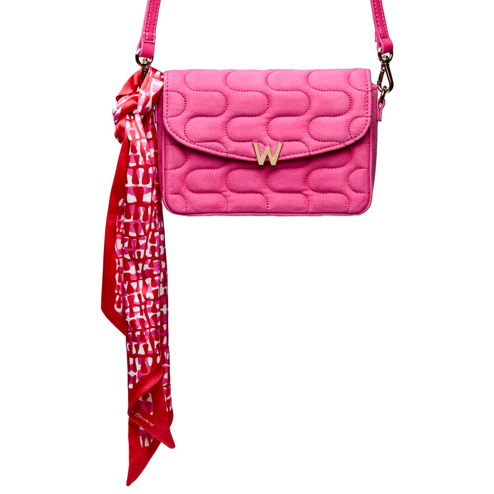 WOLF 1834 Mimi Swirl Cross Body Bag with Scarf – Pink Flash - Image 4