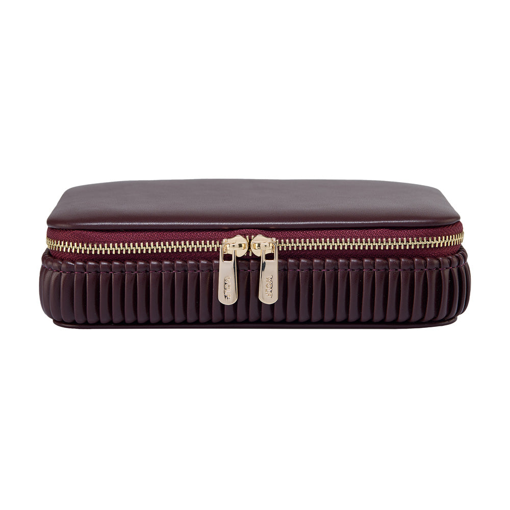 WOLF 1834 Bella Zip Case Jewelry Travel Organizer - Bordeaux - Image 1
