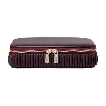 WOLF 1834 Bella Zip Case Jewelry Travel Organizer - Bordeaux - Image 1