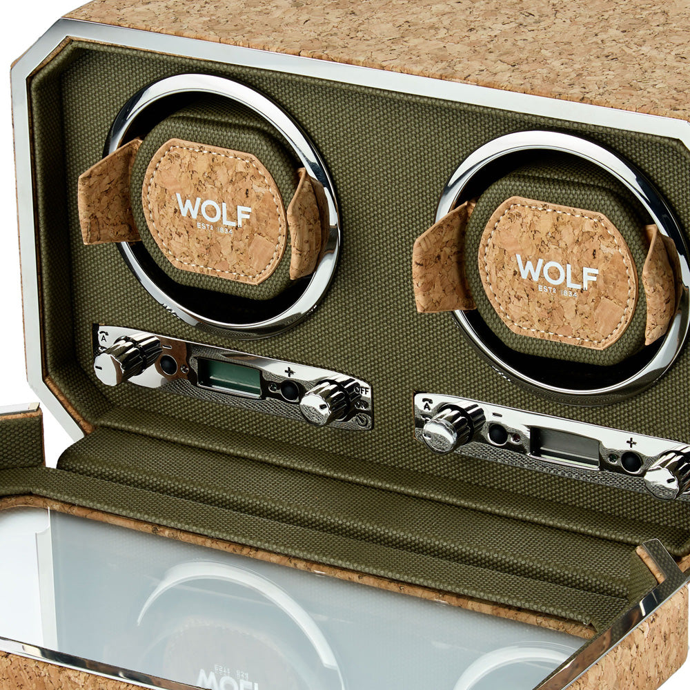 WOLF 1834 Cortica Double Watch Winder – Cork - Image 4