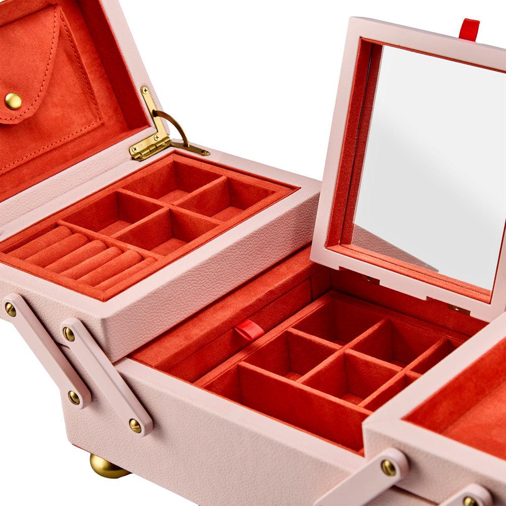 WOLF 1834 Marla Aaron Baby Everything Box – Pink Vegan Leather Jewelry Case - Image 5