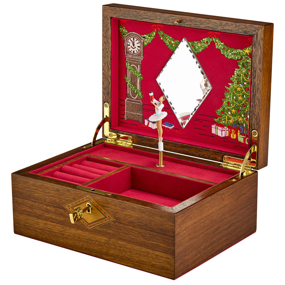 WOLF 1834 Ballet Musical Jewelry Box – Nutcracker Walnut Wood - Image 11