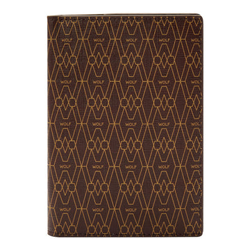 WOLF 1834 Signature Passport Sleeve - Brown | RFID Protection, 3 Card Slots - Image 1