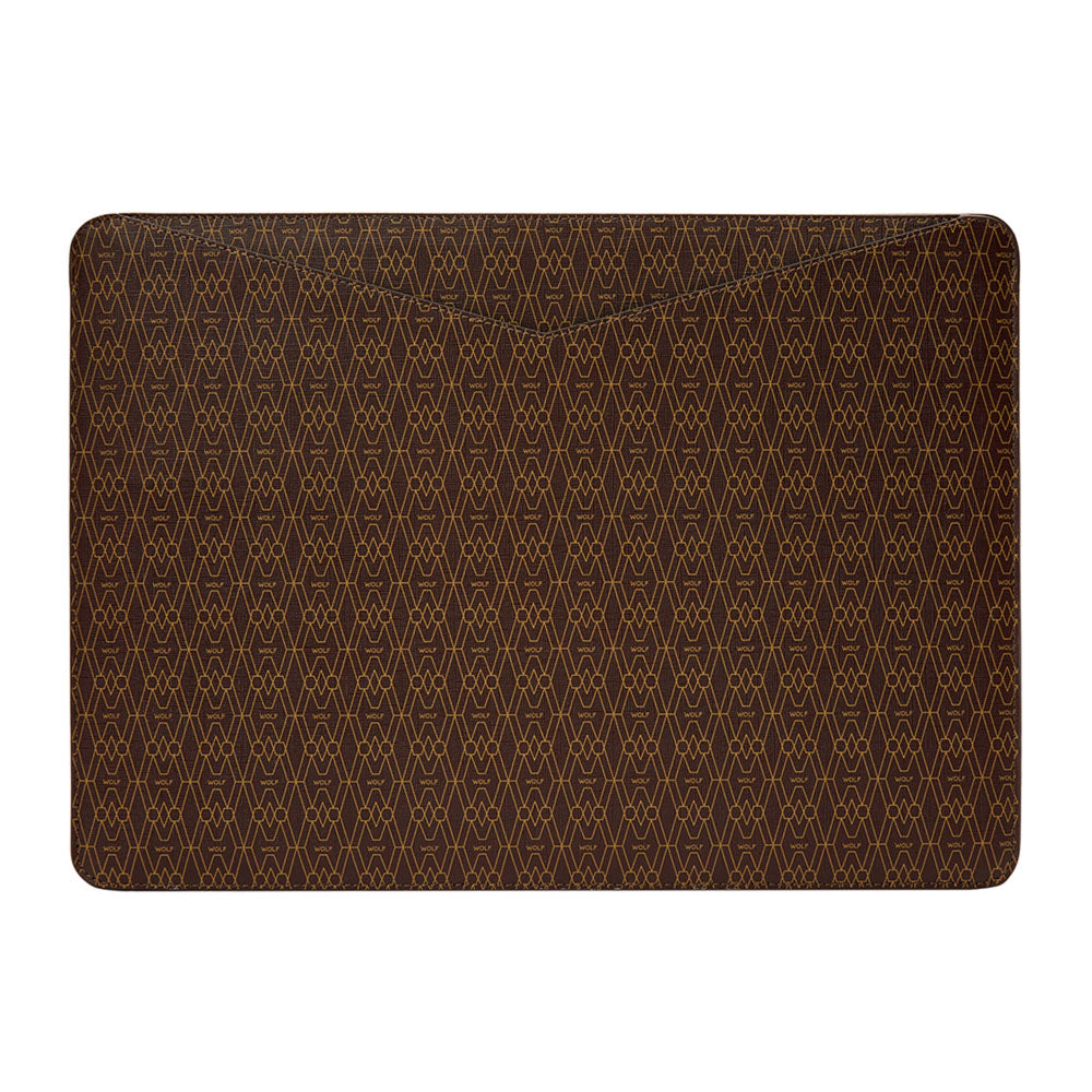 WOLF 1834 Signature 16" Laptop Sleeve – Brown - Image 1