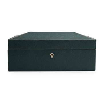 WOLF 1834 British Racing 8-Piece Watch Box – Green Vegan Leather - Image 1