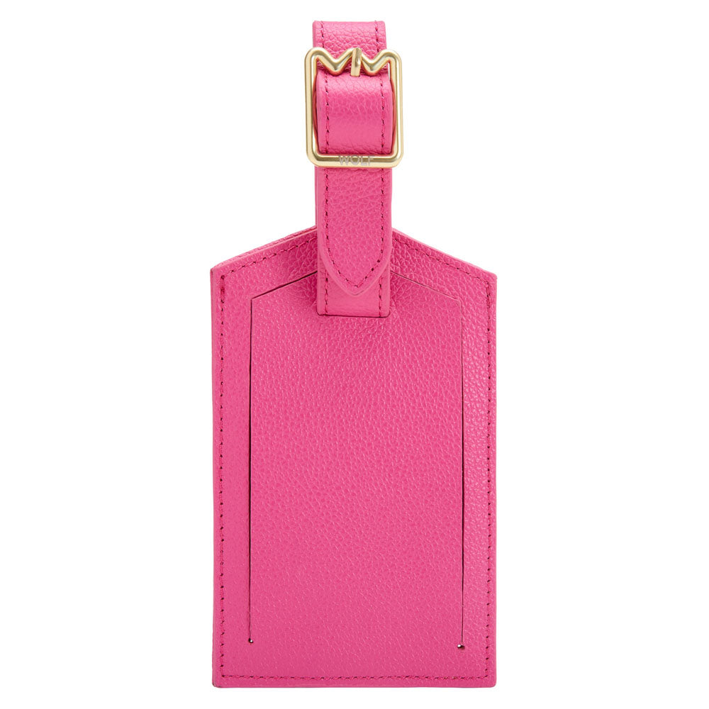 WOLF 1834 Mimi Luggage Tag - Pink | Quilted Designer Travel Tag - Image 2