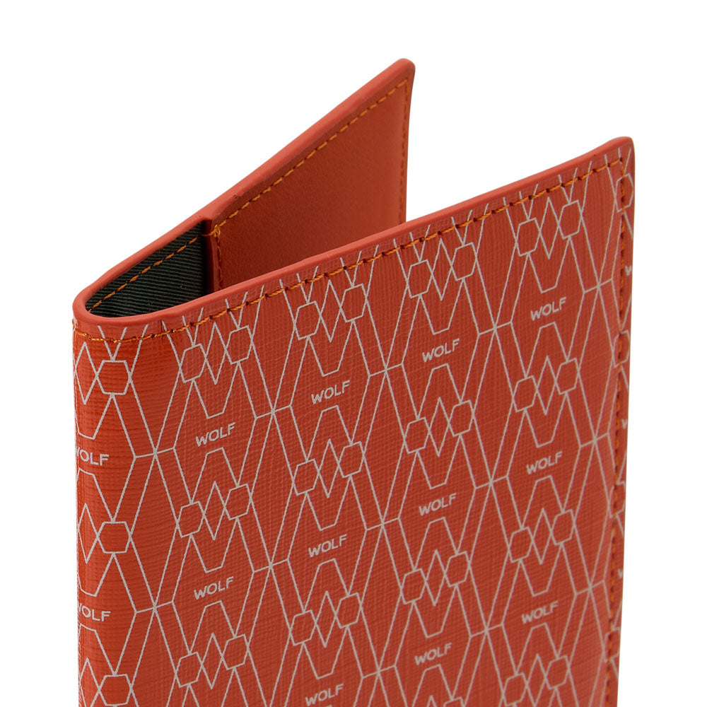 WOLF 1834 Signature Passport Sleeve – Orange (RFID Blocking, Recycled Materials) - Image 5