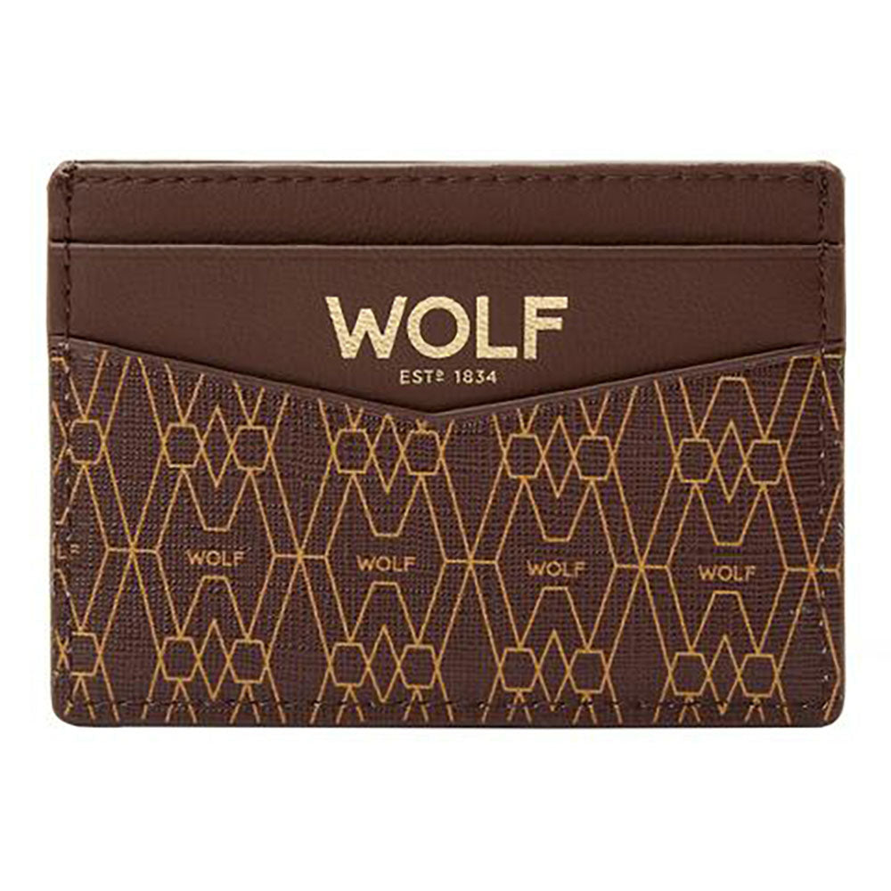 WOLF 1834 Signature Cardholder – Brown, RFID-Blocking, 5 Slots - Image 1
