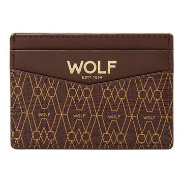WOLF 1834 Signature Cardholder – Brown, RFID-Blocking, 5 Slots - Image 1