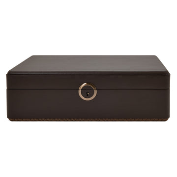 WOLF 1834 Earth 5 Piece Watch Box with Storage – Coffee Apple Leather - Image 1
