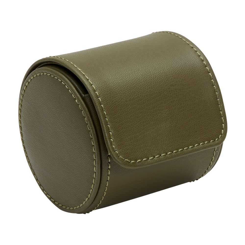 WOLF 1834 Earth Single Watch Roll – Olive Apple Leather - Image 2