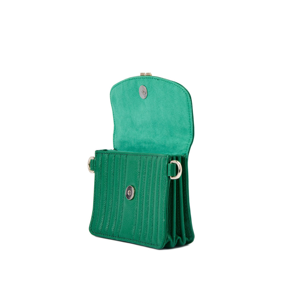 WOLF 1834 Mimi Mini Bag with Wristlet & Lanyard - Forest Green - Image 7