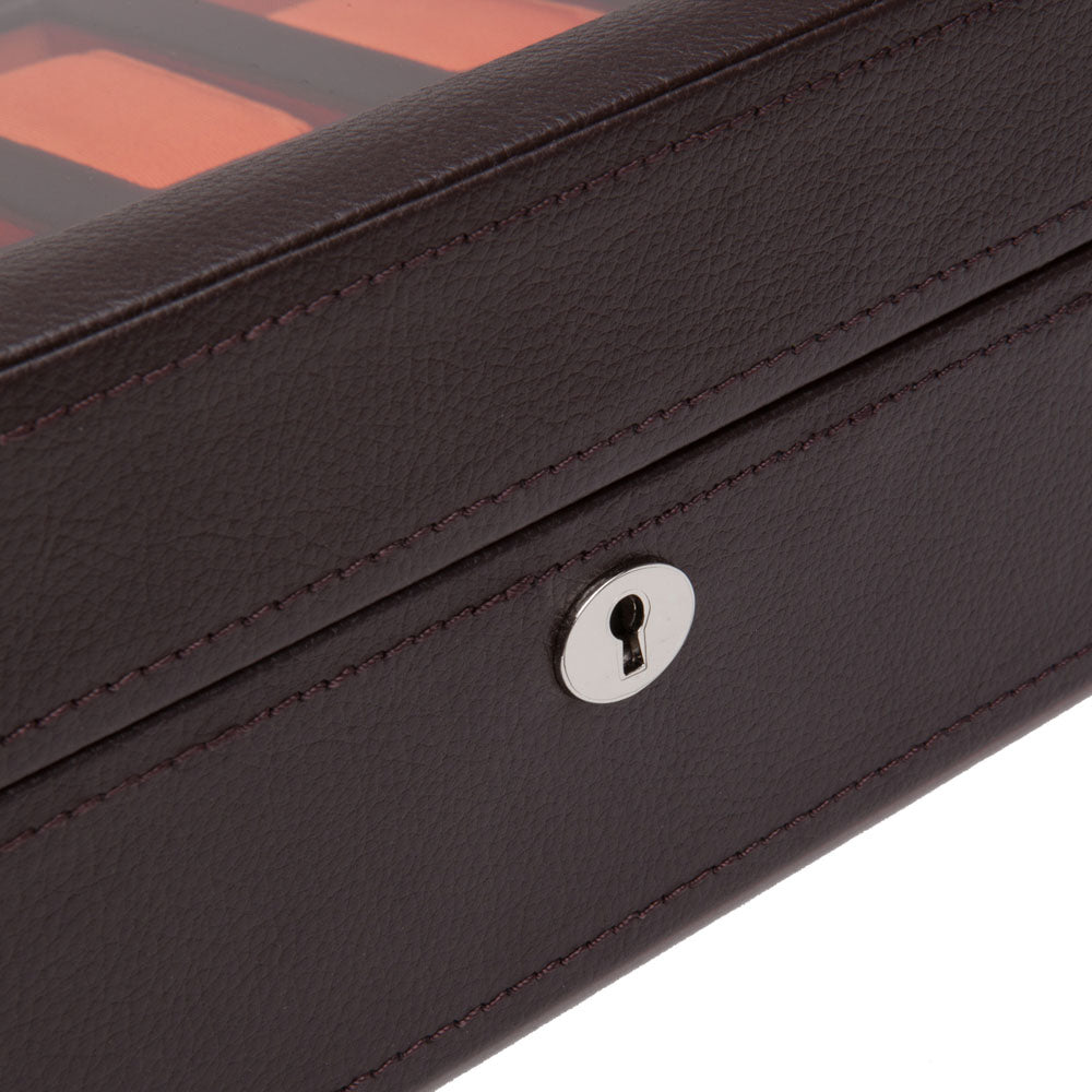 WOLF 1834 Windsor 10-Piece Watch Box – Windsor Brown/Orange - Image 4
