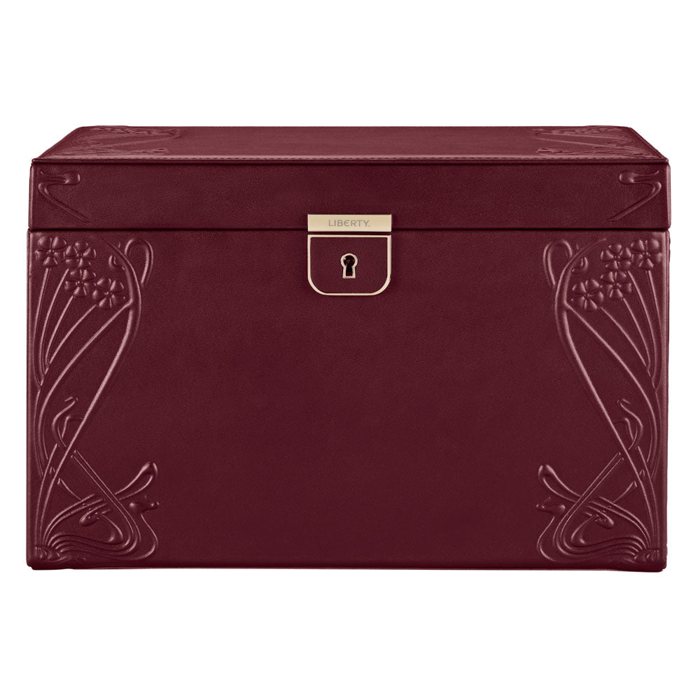 WOLF 1834 X LIBERTY Large Jewelry Box - Burgundy - Image 1