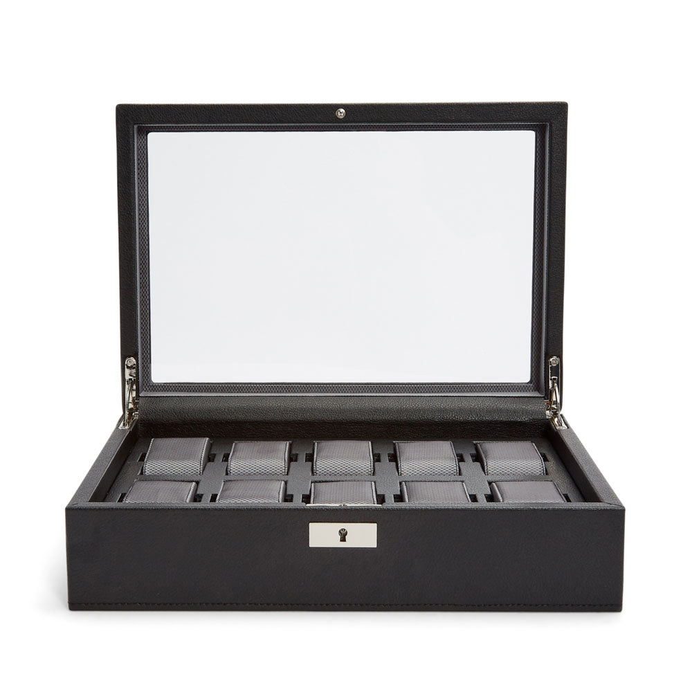 WOLF 1834 Classic 10 Piece Watch Box – Black - Image 3