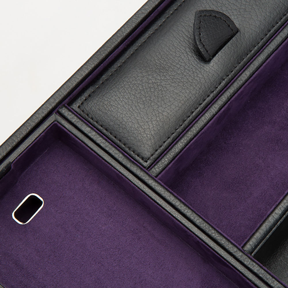 WOLF 1834 Blake Valet Tray With Cuff – Black/Purple - Image 4
