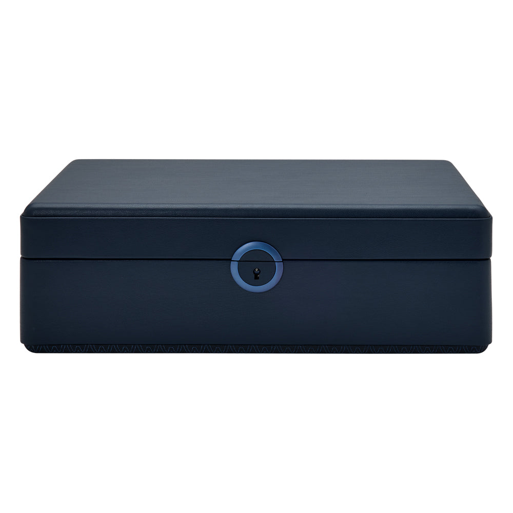 WOLF 1834 Earth 5-Piece Watch Box with Storage – Midnight Blue - Image 1