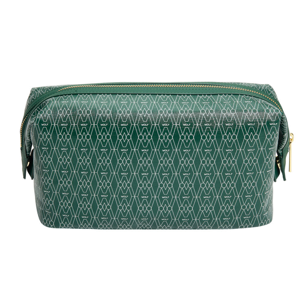 WOLF 1834 Signature Washbag – Green, Recycled Vegan Travel Toiletry Bag - Image 4