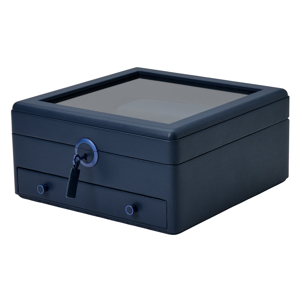 WOLF 1834 Earth Watch Stand Box - Midnight Blue (2 Watch Capacity) - Image 2