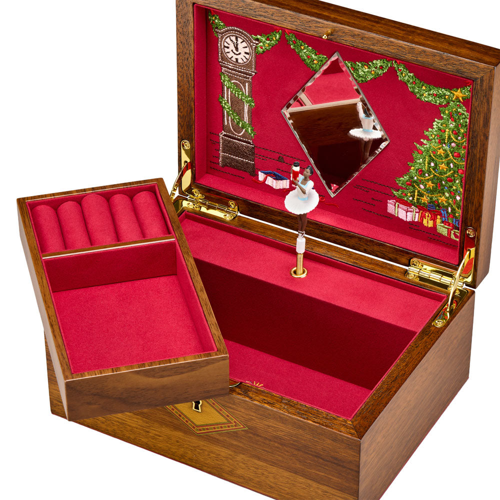 WOLF 1834 Ballet Musical Jewelry Box – Nutcracker Walnut Wood - Image 14