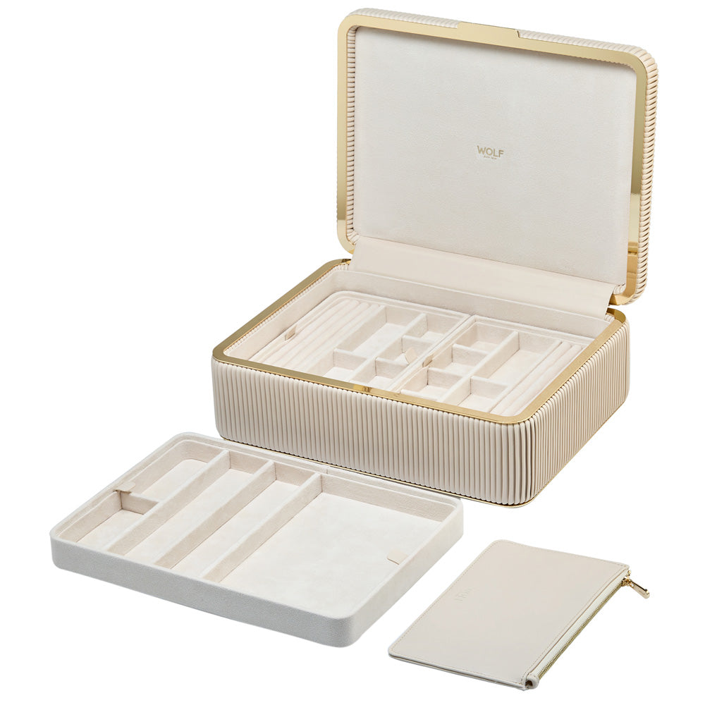 WOLF 1834 Bella Large Jewelry Box - Bone (12.5" x 9.5" x 4.25") - Image 6