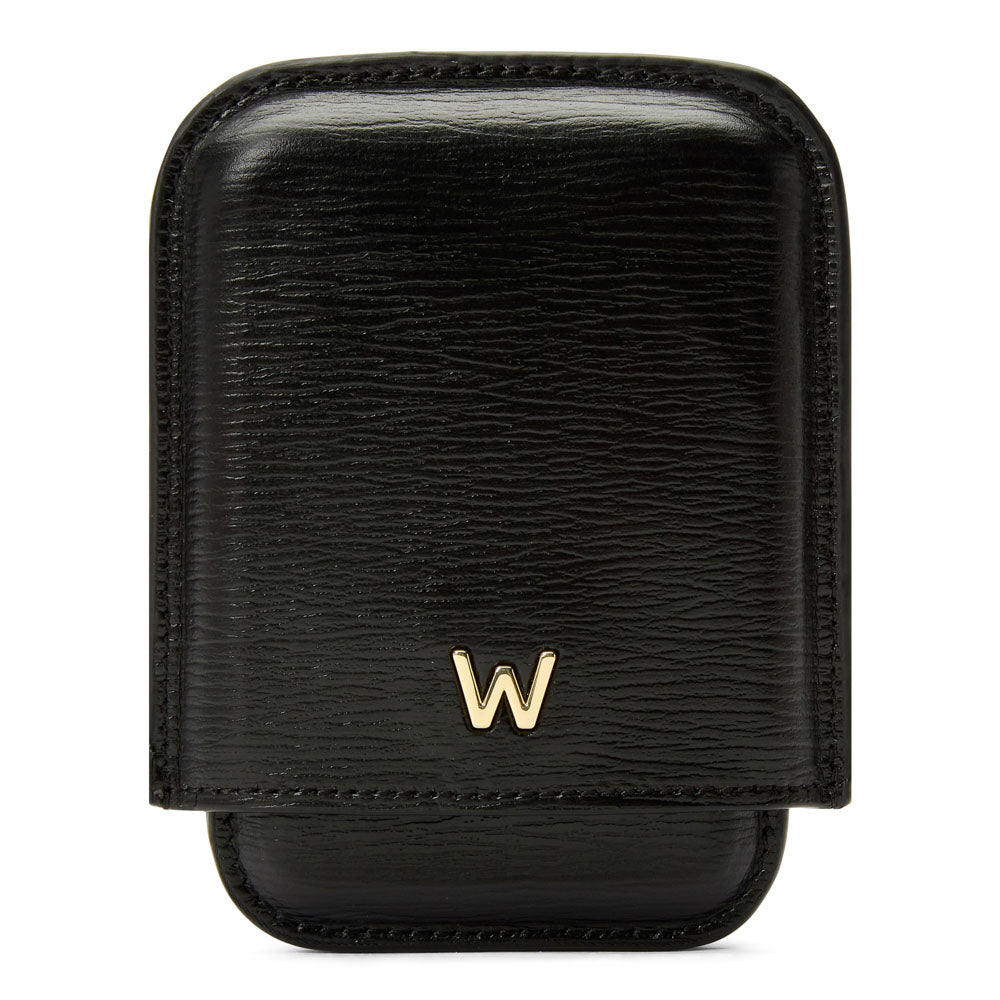 WOLF 1834 W Moulded Card Holder – Black, Sustainable Leather - Image 1