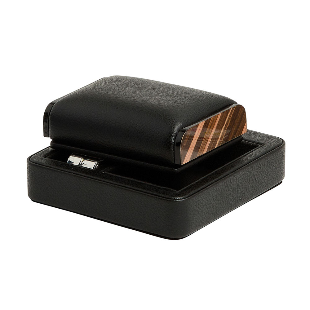 WOLF 1834 Roadster Single Travel Watch Stand - Black Vegan Leather - Image 5