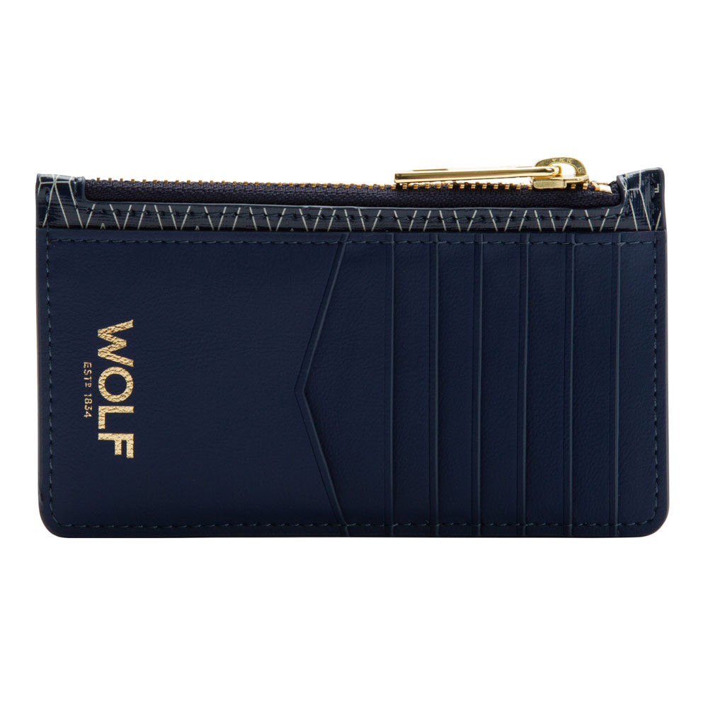 WOLF 1834 Signature Zip Card Case - Blue (7 Card Slots, RFID Protection) - Image 4