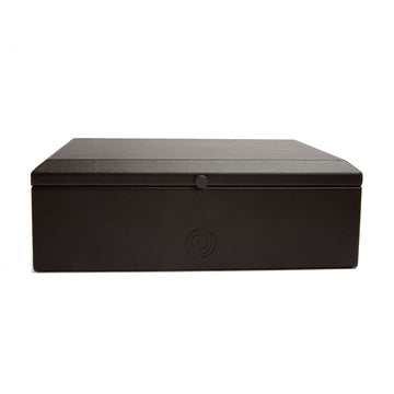 WOLF 1834 WM Brown Shoe Shine Case – Brown Leather with Negroni Tweed Lining - Image 1