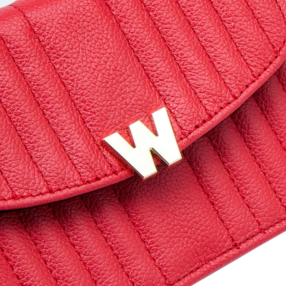 WOLF 1834 Mimi Mini Bag with Wristlet & Lanyard - Red - Image 9