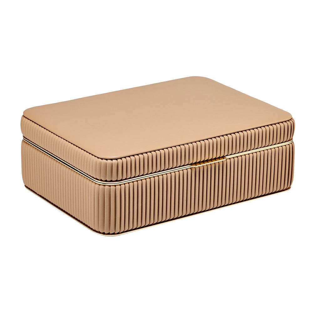 WOLF 1834 Bella Medium Jewelry Box - Mocha (10 Compartments + Zip Pouch) - Image 2