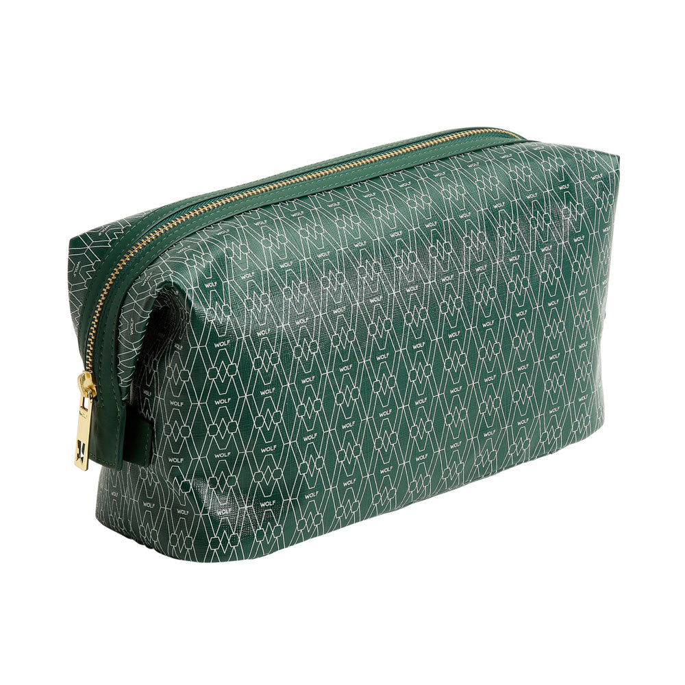 WOLF 1834 Signature Washbag – Green, Recycled Vegan Travel Toiletry Bag - Image 2